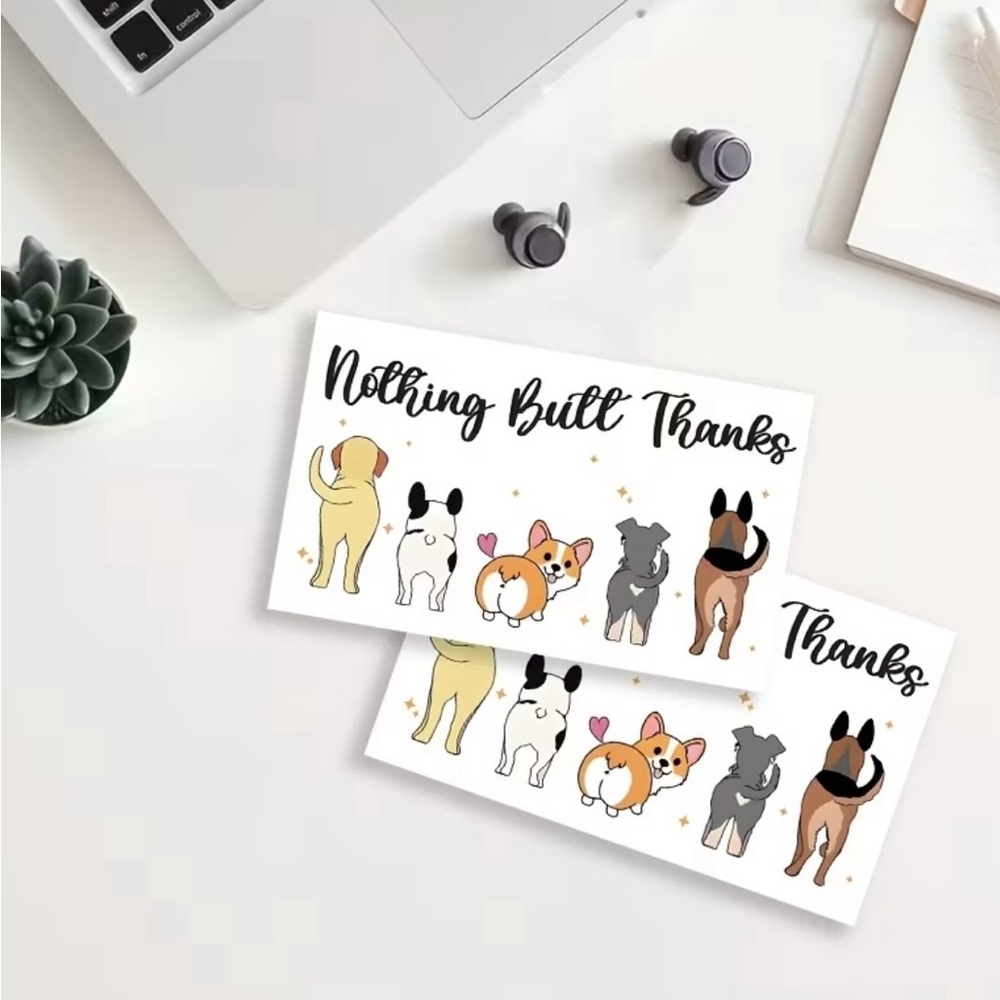 Cute Dog-Themed Thank You Cards, NEW, 50 Cards